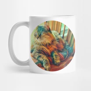 Frisky floppy cat Mug